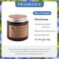 Scented candle 80g amber glass jar, bluebell floral fragrance for home bedroom relaxation. - Wild Bluebell