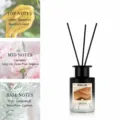 Aromatherapy reed diffuser set with black frosted glass bottle and natural scented fragrance oil. - Chance Encounter