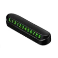 Placa de número de estacionamiento temporal de coche estilo rodillo metal nuevo - Plástico Negro
