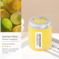 Solid lemon scented car air freshener gel jar for long lasting indoor fragrance variant. - Summer Lime