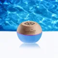 Spherical aromatherapy air freshener, blue and gold design, long lasting indoor fragrance. - Ocean Scent