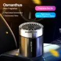Car air freshener solid perfume metal diffuser long lasting fragrance interior ornament. - Cold Osmanthus - Glass Bottle