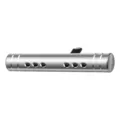 Metal car air freshener vent clip, sleek cylindrical aroma diffuser for auto interior. - Silver - Ocean
