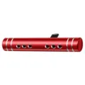 Red car air vent perfume clip, metallic cylinder aromatherapy diffuser interior ornament. - Red - Jasmine