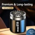 Car air freshener solid perfume black metal variant for long-lasting fresh car scent aroma. - Cold Osmanthus - ABS