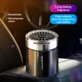 Car air freshener solid perfume metal diffuser long lasting fragrance lavender scent auto decor - Romantic Lavender - Glass Bottle