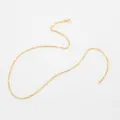 Minimalist gold stainless steel plain chain necklace for daily wear layering jewelry women SKU - 45cm / 24K Gold Color