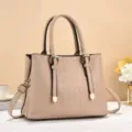 Elegante Borsa a Mano Stampa Coccodrillo Beige Grande Capacita in Pelle PU da Donna Lavoro - Khaki chiaro