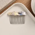 Peineta para el pelo ondulada de acetato nube para mujeres, elegante accesorio de peinado. - Negro Púrpura Ondulado