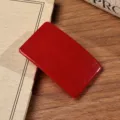 Pinza de pelo de acetato rojo rectangular minimalista flequillo accesorio de peinado - Cuadrado Rojo