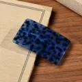 Blue star acetate square hair clip, elegant resin hair accessory for women daily styling. - Blue Star Square