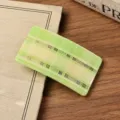 Green acetate rectangular hair clip, stylish geometric stripe hair barrette for women and girls styling. - Green Plaid Square