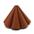 Brown leather camping lampshade foldable pleated tent light cover outdoor atmospheric decoration - Brown