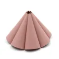 Pink pleated leather camping lampshade for outdoor tent lights and atmosphere hanging lamps. - Pink