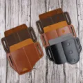 Estuche de cuero EDC para bolígrafo táctico funda multiherramienta portátil linterna riñonera - Multicolor