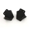 Protectores de punta para patines de cuero negro con costuras blancas detalladas. - Negro