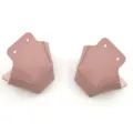 Detalle protectores de puntera de patines de cuero rosa, duraderos de dos agujeros. - Rosa