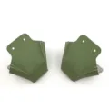Protectores de puntera de cuero verde para patines de cuatro ruedas con dos agujeros. - Verde