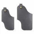 Vintage leather phone holster for men, portable outdoor belt pouch case, grey multi-size variant. - S / Gray