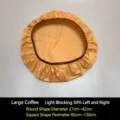 Close-up of brown elastic lamp cover, shading rate 50%, fits various sizes for daily lighting. - L / Coffee