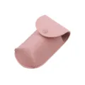 Pink PU Leather Wireless Mouse Pouch Protective Case Storage Bag Portable Travel Accessory - Pink