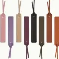 Colorful PU leather bookmarks set with stitching and tassel details for reading lovers. - Off White