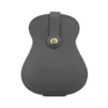 Etui en cuir pour mediator de guitare gris fonce portable forme de courge pochette de rangement - Gris foncé