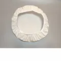 Detail view of the white anti-glare lampshade cover accessory for ceiling and table lamps. - L / White