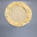 Detail view of the large beige anti-glare lampshade cover with elastic edge for various lights. - Extra Large / Beige