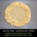 Lampshade detail view, yellowish parchment cover, soft lighting effect and versatile size. - XL / Beige