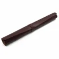 Tapis de bureau en cuir enroulable marron et tapis de pique-nique avec sangle de bouton. - 43*30cm / Marron