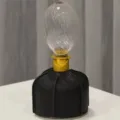Fundas de cuero para bombona de gas de camping al aire libre con pantalla de vidrio. - 230g / Negro
