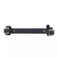 Genuine leather folding bicycle carry handle with metal buckles for brompton road bike main view - Black
