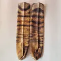 Detailansicht von 3D Tiger Muster bedruckten langen Socken, lustige Neuheit Tiersocken für Erwachsene. - Einheitsgröße / Katze
