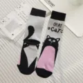 Cute cat novelty mid-calf socks for autumn and winter, funny animal design casual socks. - One Size / Cat