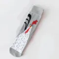 Cute funny cartoon rooster crew socks for women and men, autumn winter funny novelty cotton socks. - One Size / Silver
