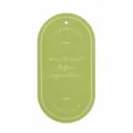 Oval PU Leather Bookmark Gold Stamping Creative Page Marker Key Tag Stylish Office Gift - 7.7x4cm / Green