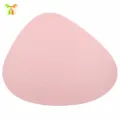 Ins irregular pink leather placemat modern minimalist waterproof oil-proof table mat for dining room - Pink