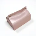 Minimalistische PU Leder Taschentuchbox, rosa Serviettenhalter fuer Auto und Zuhause. - Altrosa