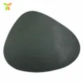 Irregular leather placemat, dark grey waterproof heat-insulating table mat for dining room. - Dark Green