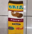 Cute autumn winter mid tube cotton socks with funny biscuit pattern and retro letters for women. - One Size / Cookie Style