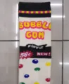 Women cute bubble gum pattern mid-tube cotton socks casual autumn winter daily wear hosiery - One Size / Bubble Gum Style