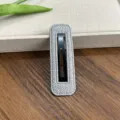 Pinza de pelo con purpurina plateada para mujer horquilla clic-clac estilo dulce - Cuadrado Plateado