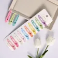 Juego de pinzas para el cabello onduladas coloridas ninos accesorios estilo - Estilo Onda de Agua / 10 Piezas/Paquete