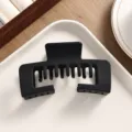 Matte black square hair claw clip large shark hair clip for thick hair styling accessories - Matte Black Hair Claw