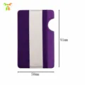 Elastische Lycra telefoon houder kaartsticker creditcard zakje portemonnee 91x58mm - Paars