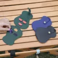 Variante d'étui en cuir pour médiators, pochette de rangement portable multi-fentes, vert, noir. - Sans Médiators / Vert