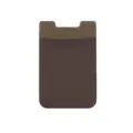 Portacarte adesivo in tessuto Lycra per smartphone tasca posteriore elastica marrone - Grigio
