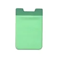 Portafoglio adesivo per telefono in Lycra verde con pratica apertura superiore per carte. - Verde