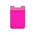 Portacarte adesivo elastico in Lycra per cellulare, tasca rosa vivo per retro smartphone. - Rosso rosa